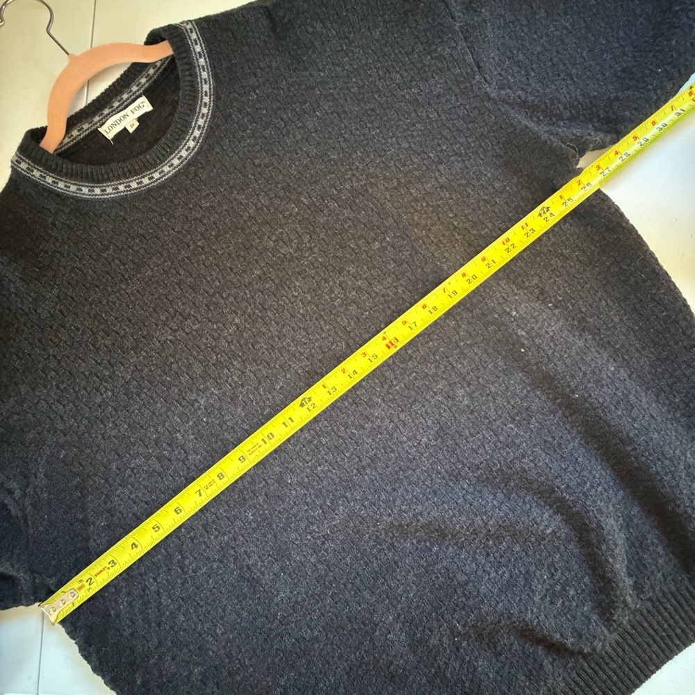 Vintage Gray Crew Neck Pullover Sweater Nordic Wool Blend 1990s Preppy Mens 2X - Picture 11 of 11